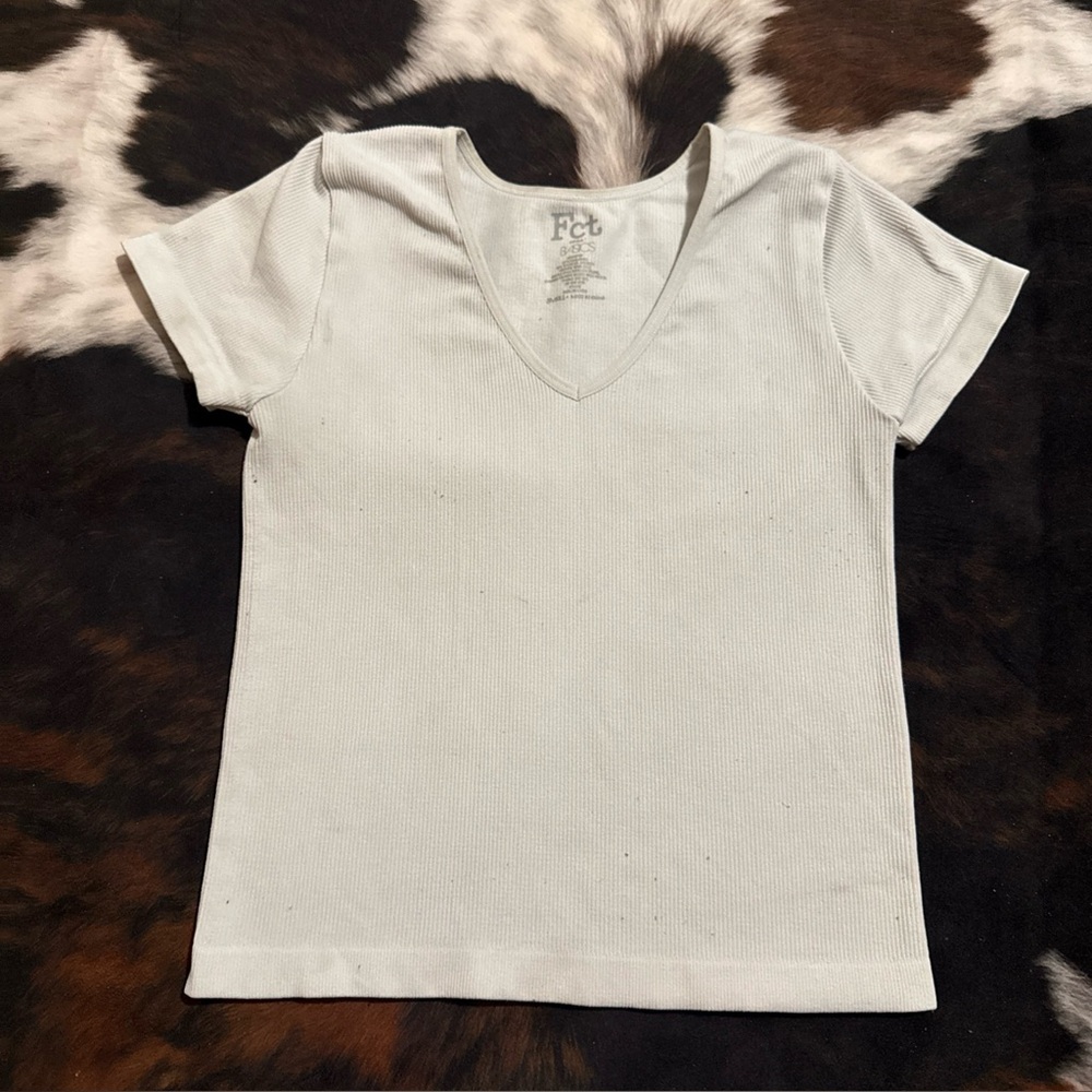 White V-Neck T-Shirt
